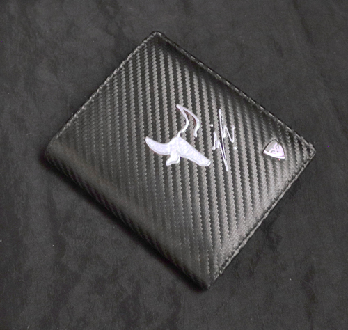 Grand Porte-Feuilles Noir Taureau Argent