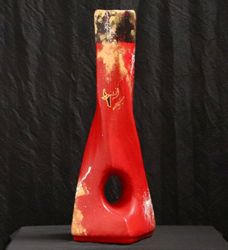 Vase céramique rouge & noir Toro