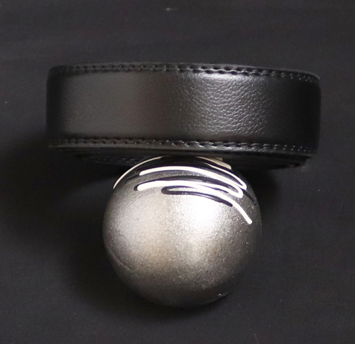 Ceinture avec boucle Automatique tête de taureau Noire