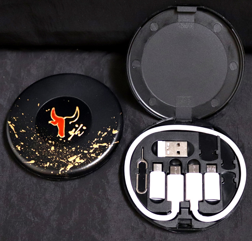 Kit d'adaptateurs USB multifonction Taureau Décoré à la main