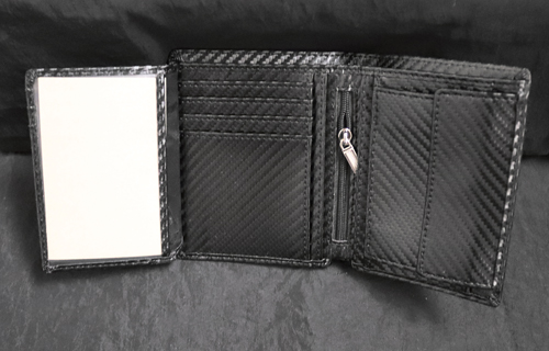 Grand Porte-Feuilles Noir Taureau Argent
