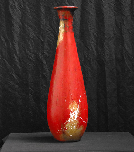 Vase Bouteille décoratif rouge Toro Stylisé