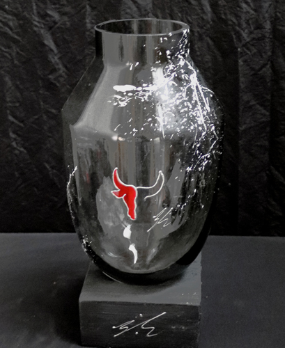 Vase Taureau Design Rouge & Noir
