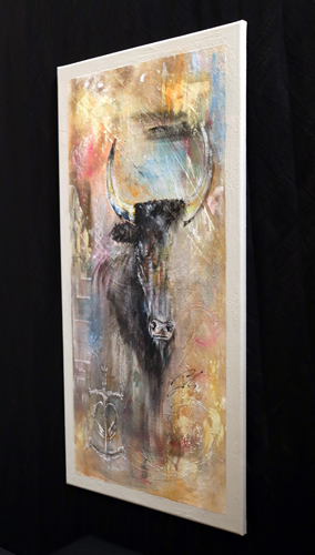 Peinture d'un Taureau Couleurs Pastels