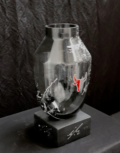 Vase Taureau Design Rouge & Noir