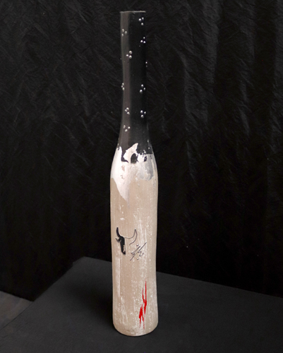  Bouteille décorative Taureau Beige & Noire 
