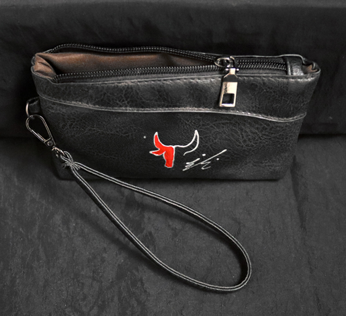 Pochette en cuir PU noir Taureau