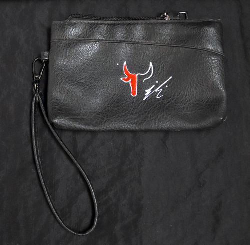 Pochette en cuir PU noir Taureau