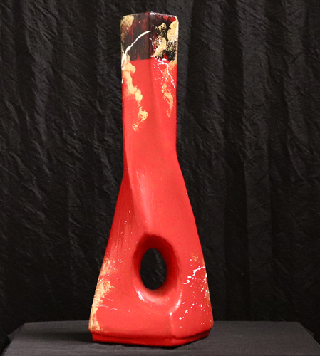 Vase céramique rouge & noir Toro