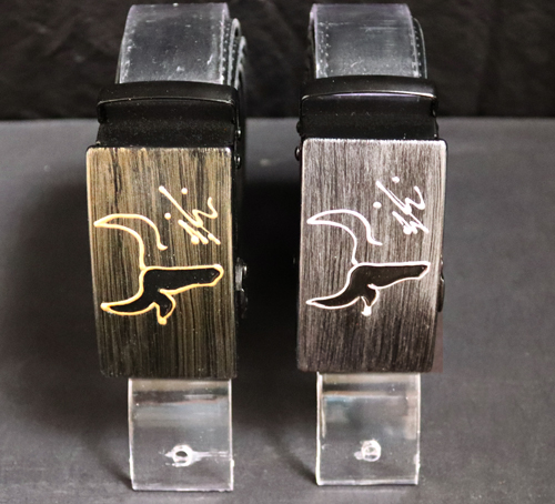 Ceinture avec boucle tête de taureau Doré