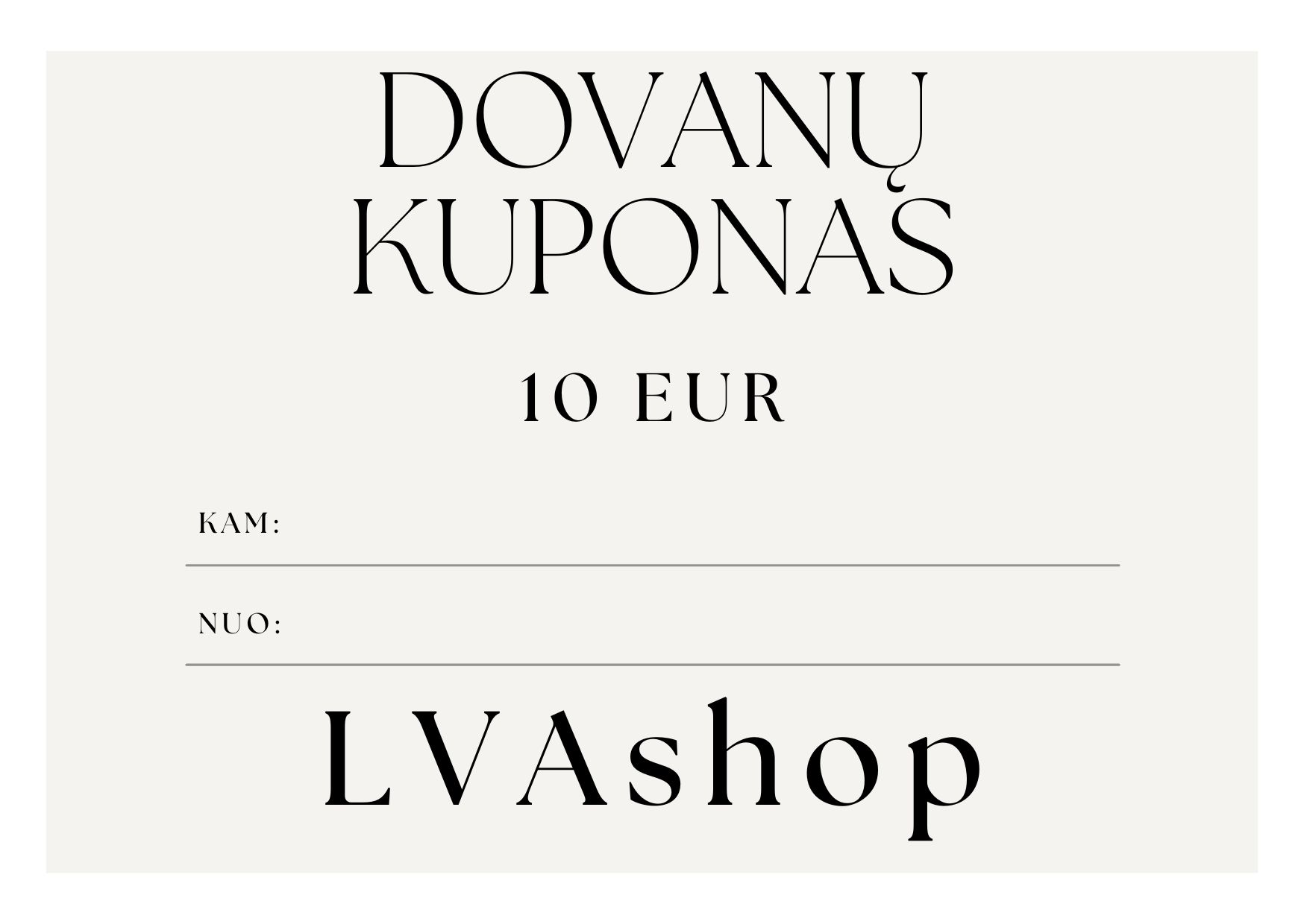 Dovanų kuponas