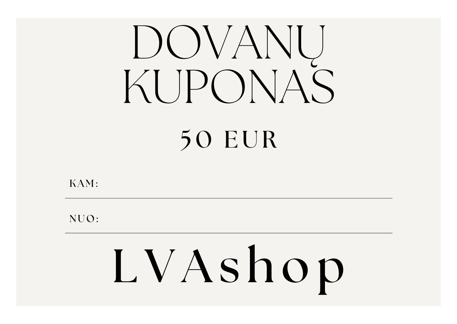 Dovanų kuponas