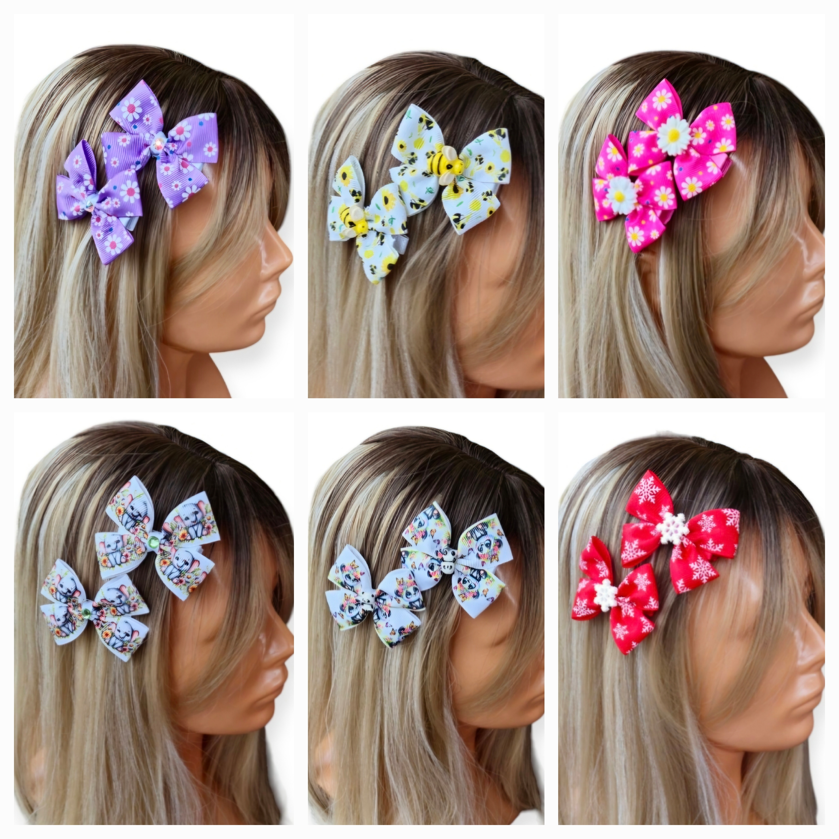 Žaismingi plaukų segtukai ir gumytės