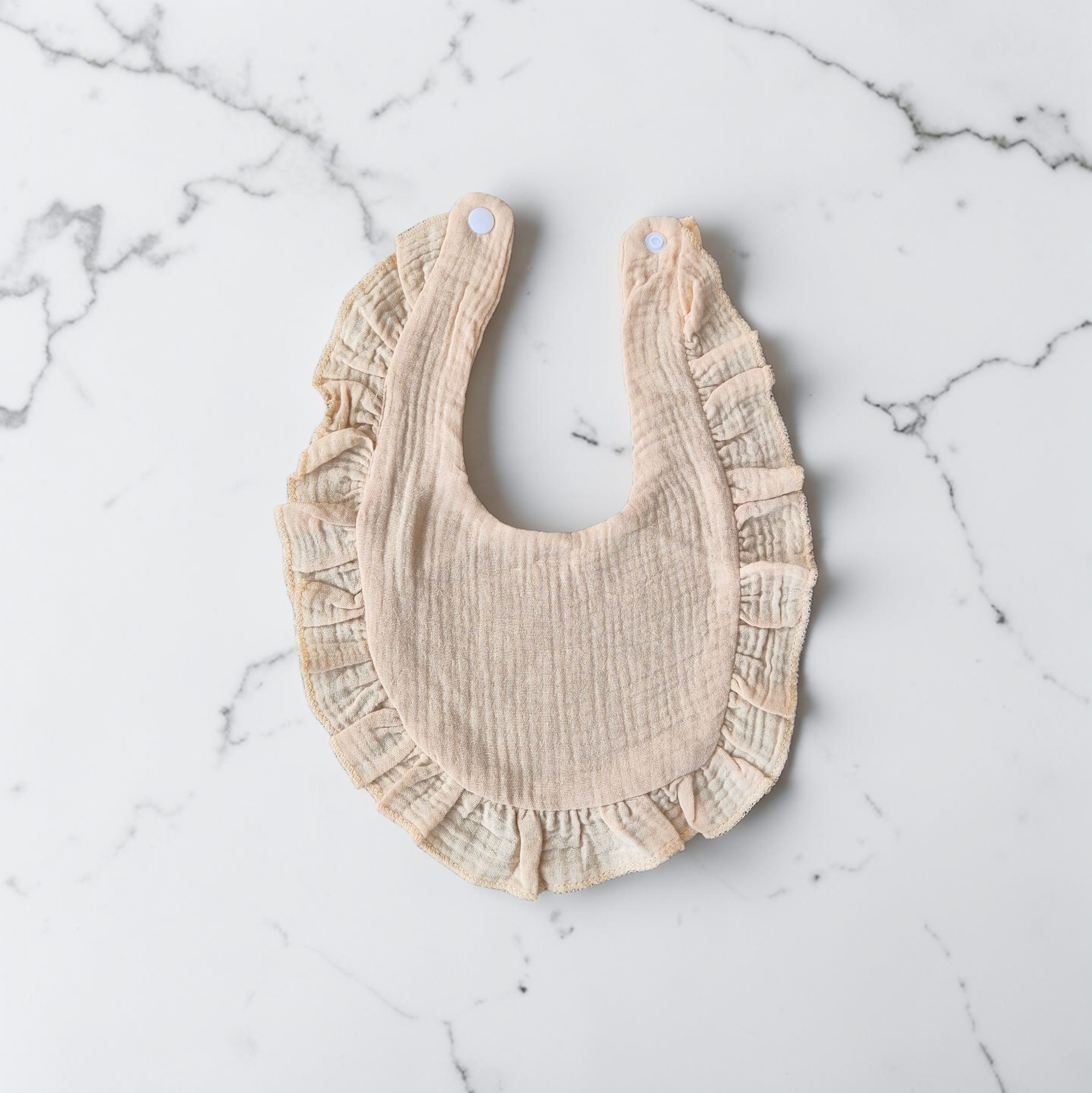 Vaikiška muslino kaklaskarė–seilinukas su spaudėmis, 100% medvilnė