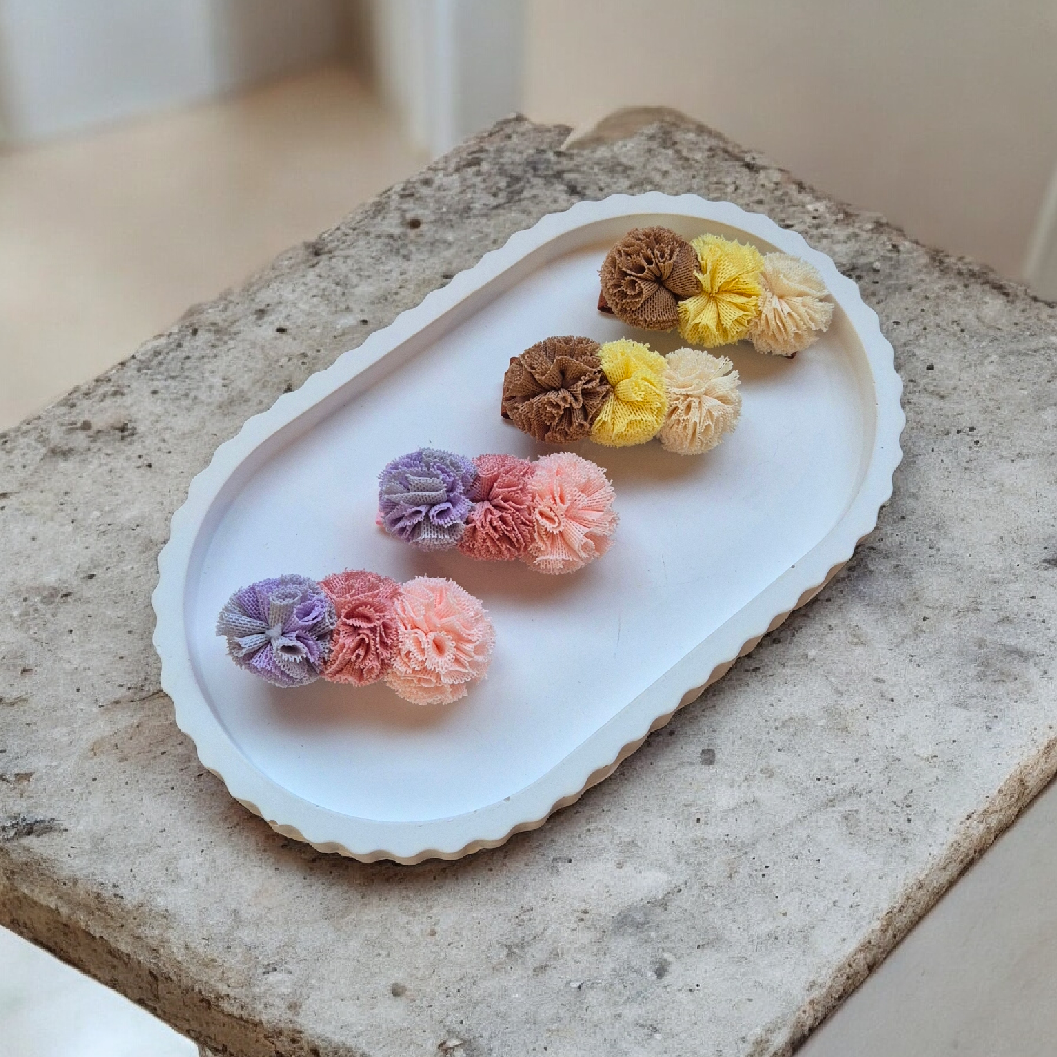 Plaukų segtukas su gėlytėmis