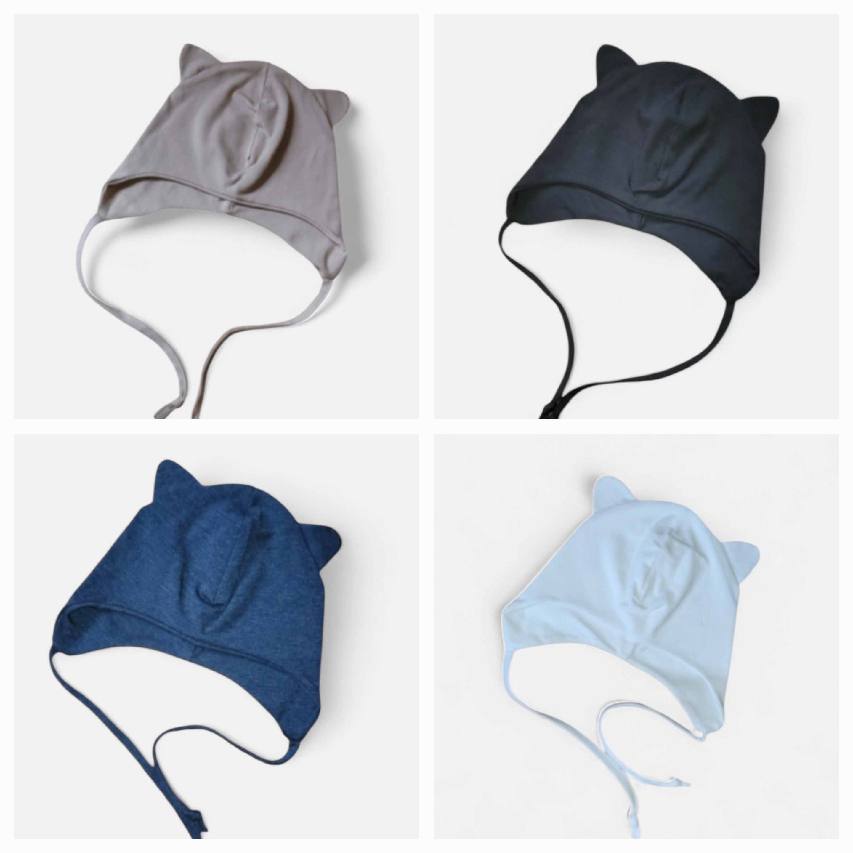 Pavasarinė-rudeninė kepurė su raišteliais