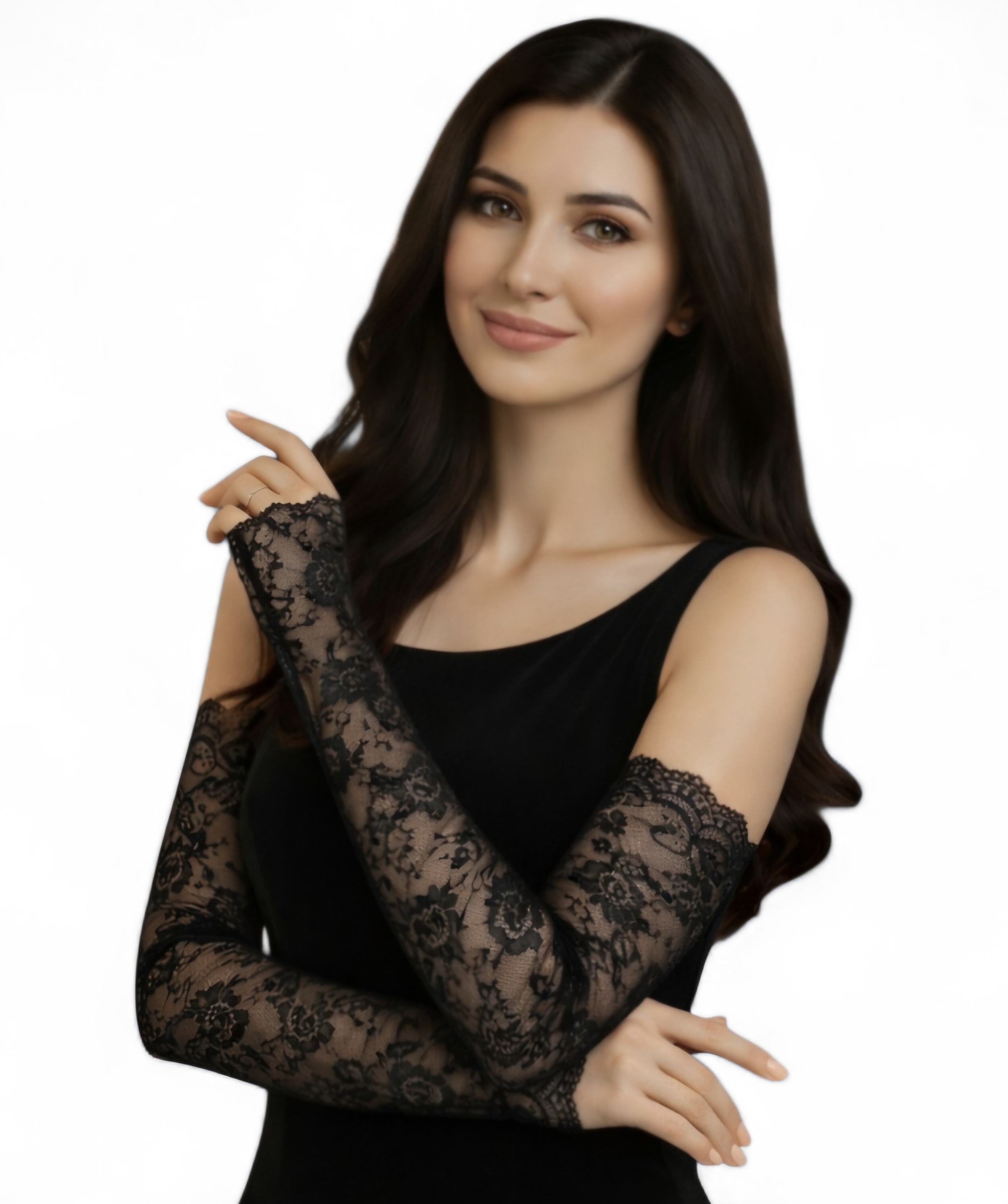 Elegantiškos gipiūrinės rankovės