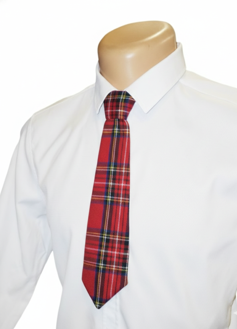 Raudonas languotas kaklaraištis – Red Check Tie“