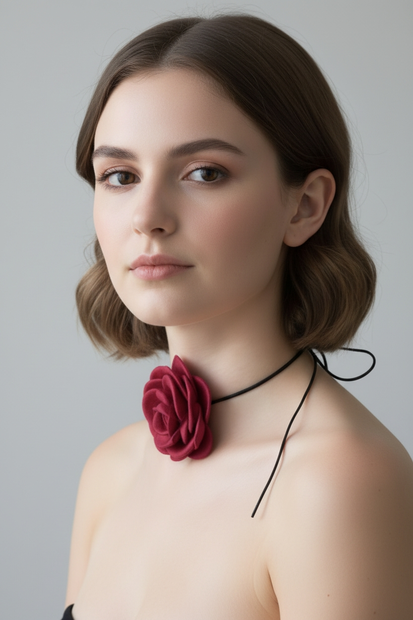 "Bordo žiedas" kaklo juostelė