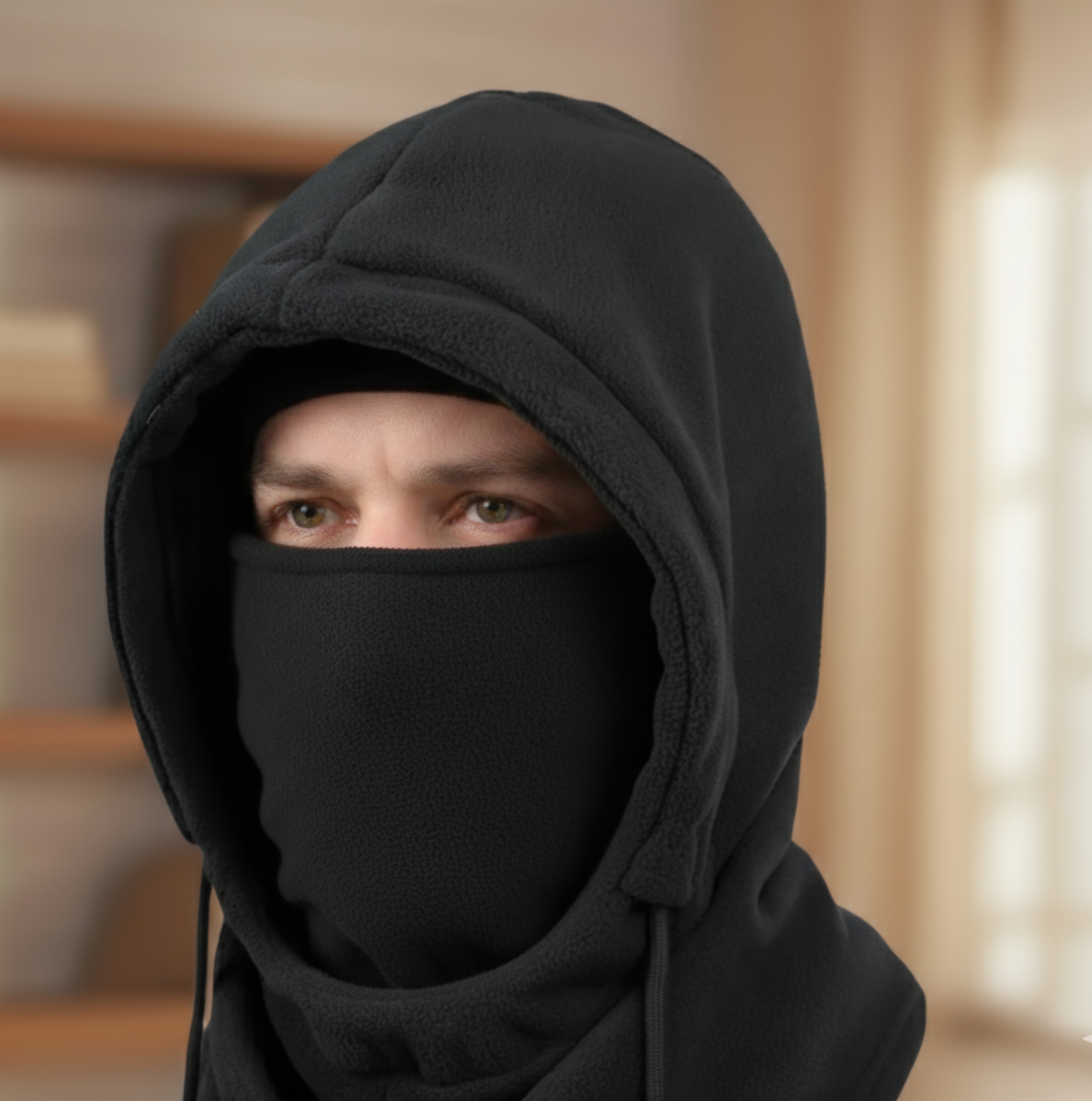 Juodas fliso gobtuvas