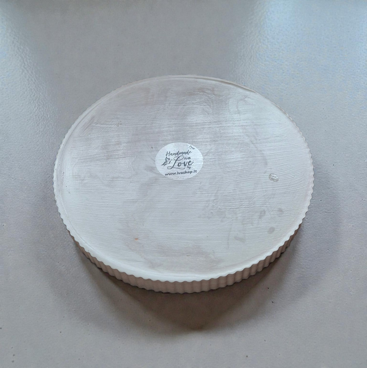 Marmurinis dekoratyvinis gipso padėklas – 23 cm, rankų darbo