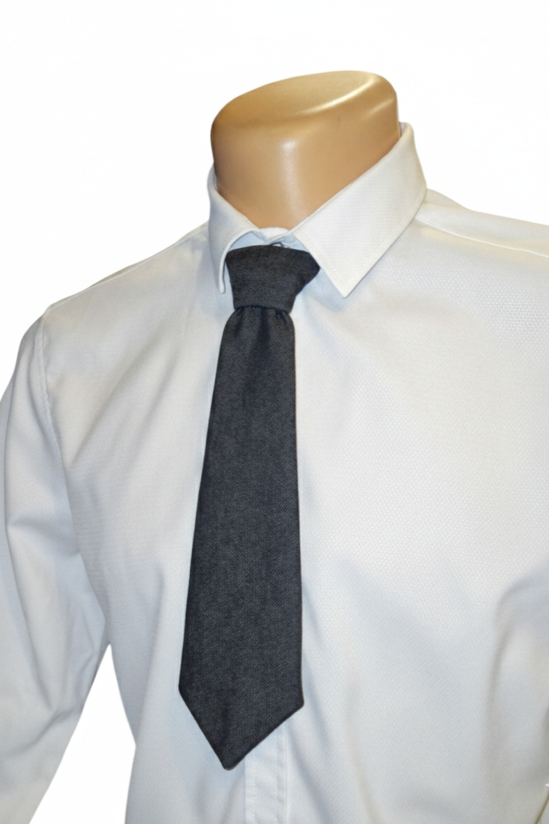 Juodas džinsinis kaklaraištis – „Black Denim Tie“