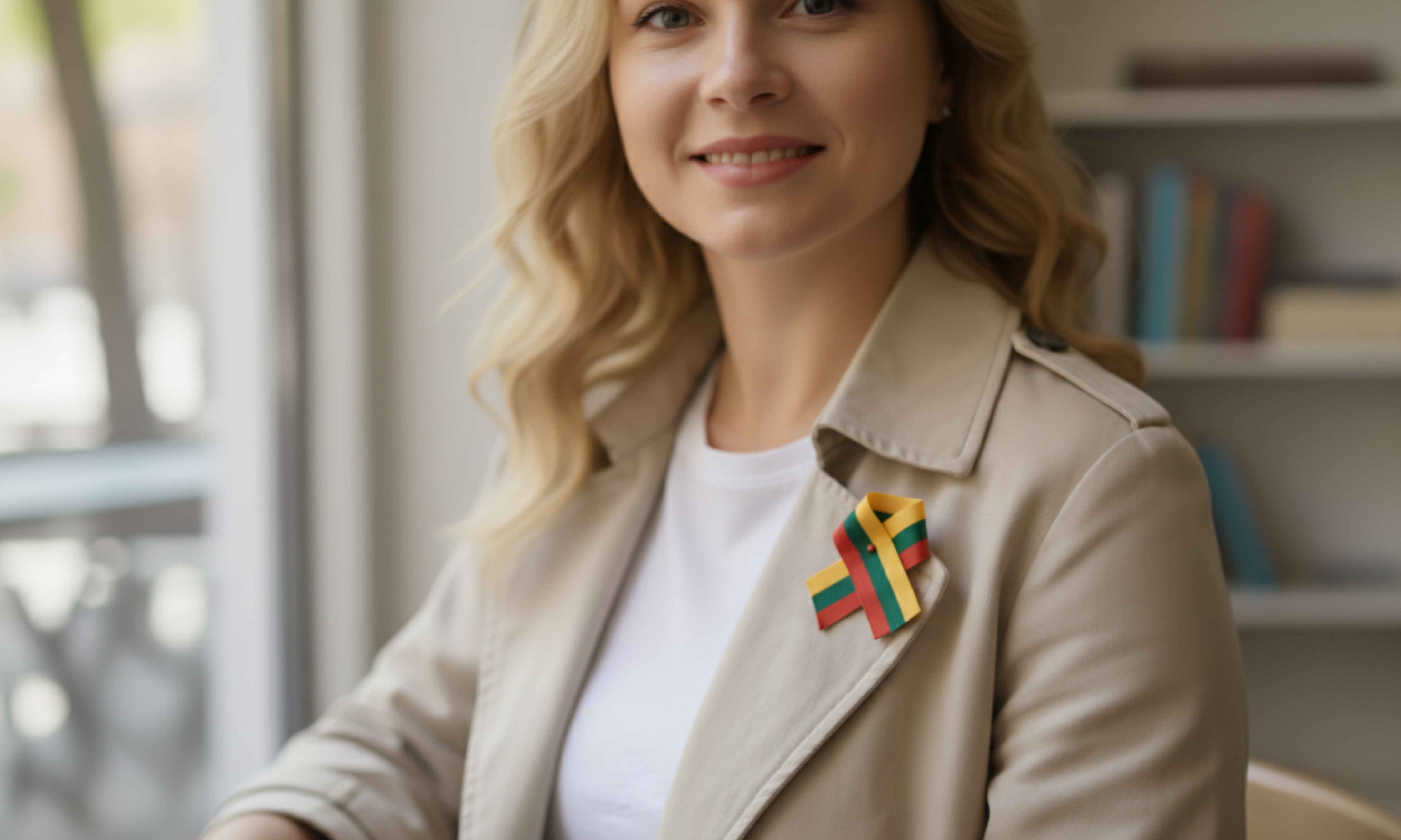 Trispalvė segė į drabužius