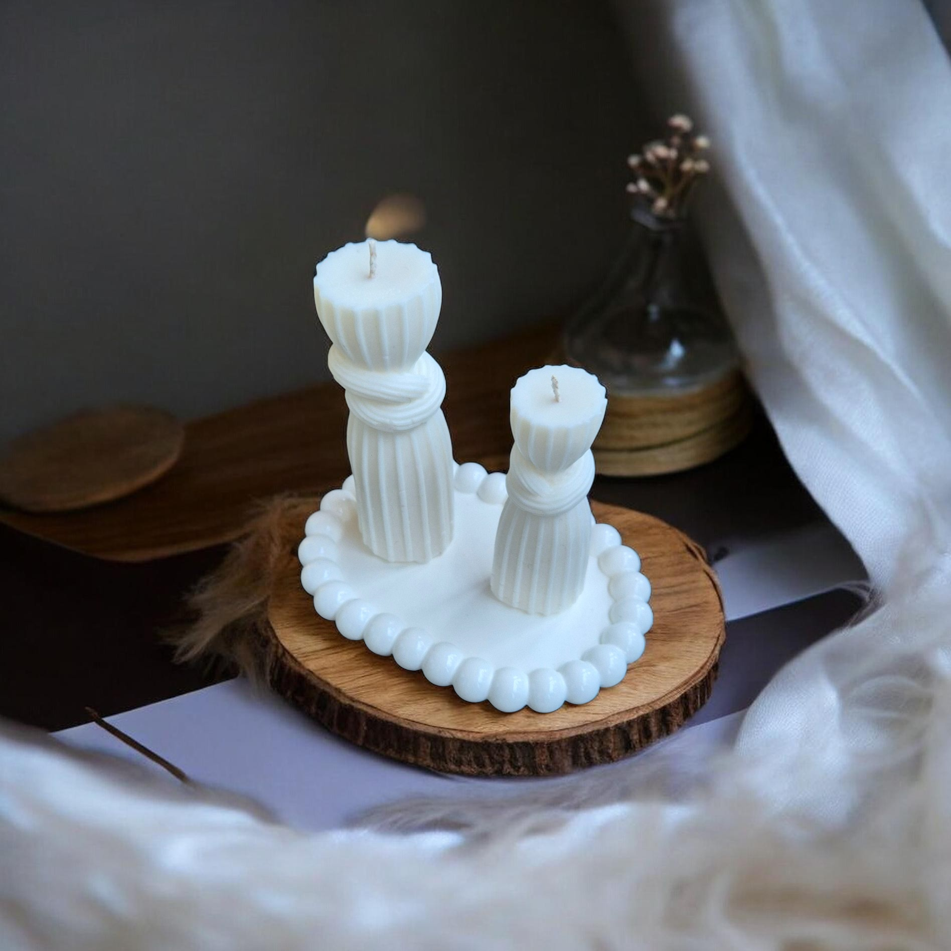  Sojų vaško žvakės „Twist Glow“ su medvilnine dagtimi