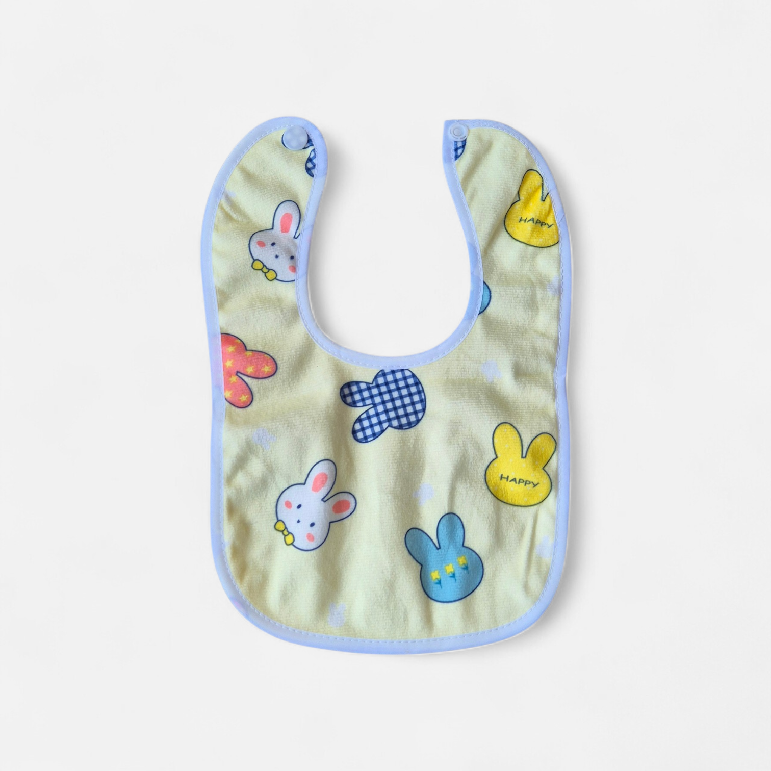 Vaikiškas seilinukas su švelnia išore ir neperšlampama puse, su spaude