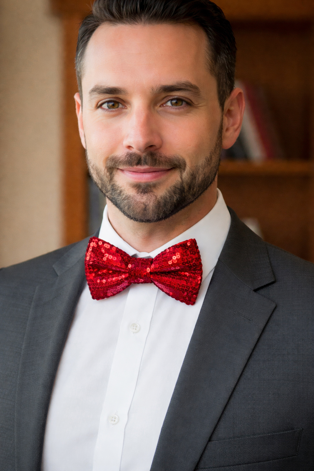 Raudona blizgi peteliškė „Red Glam“