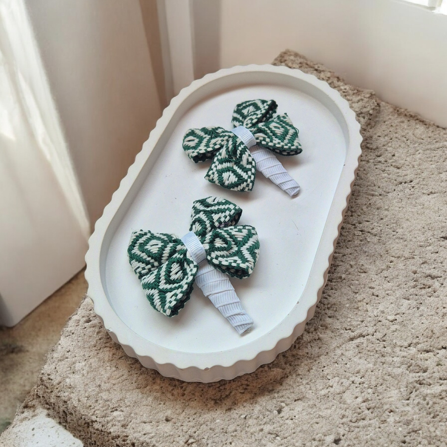 Plaukų segtukai su kaspinėliais