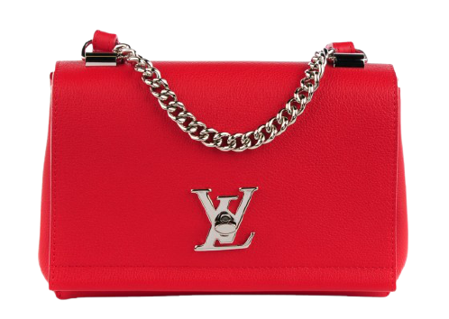 Authentic Louis Vuitton Lockme Red Leather Bb Cross Body Bag