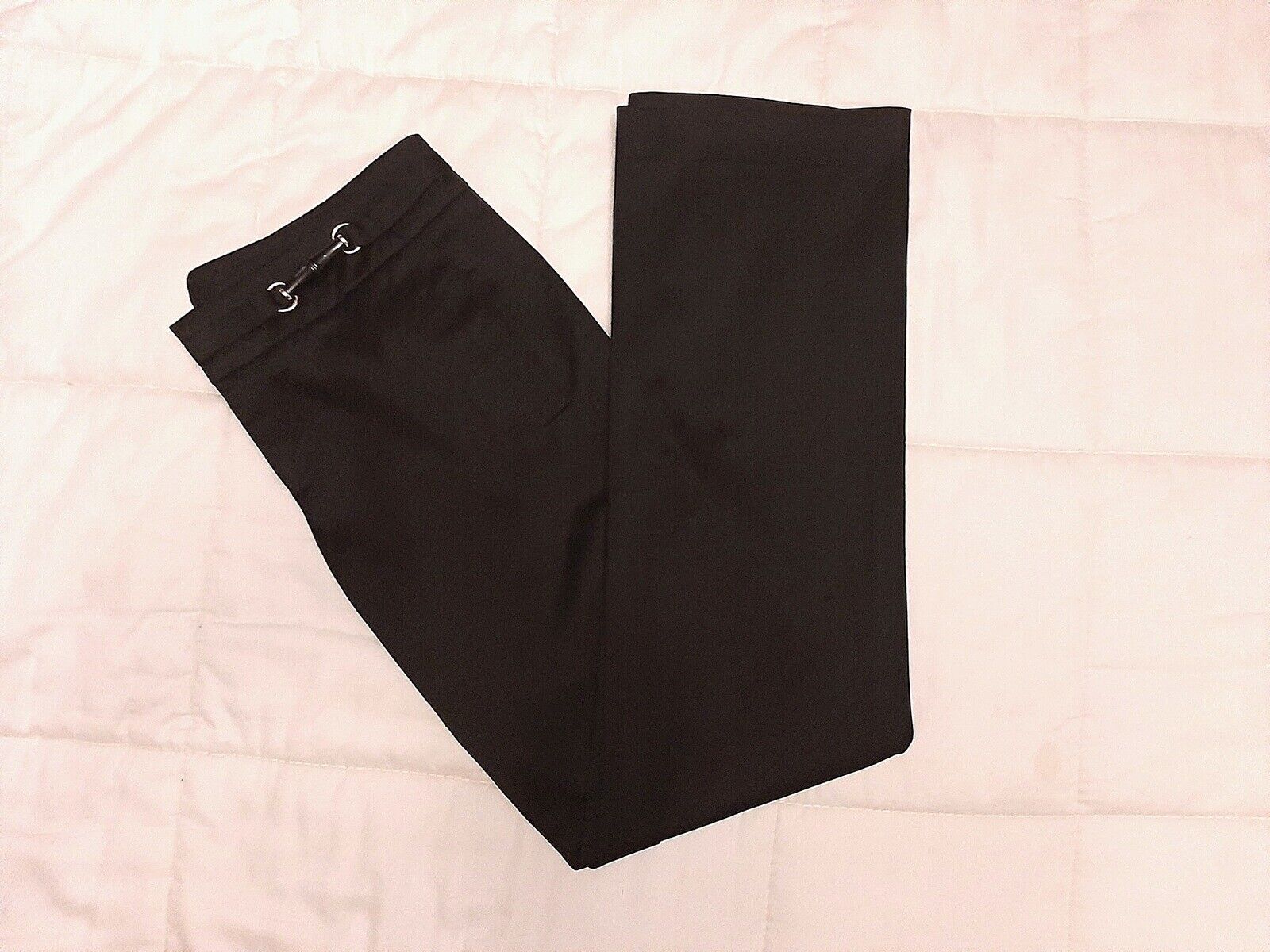 Authentic Gucci Black Cotton Bamboo Waist Detail Pants M retail