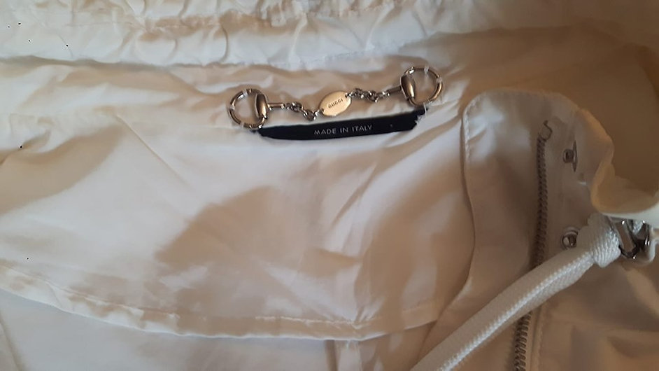  Authentic GUCCI Womens Cream lightweight Jacket size It 40 M 