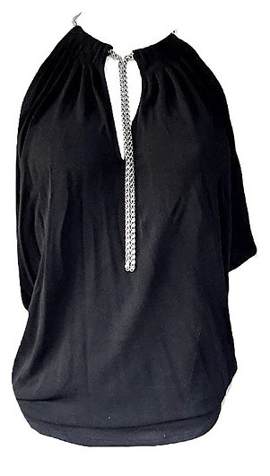 Authentic Gucci Black Tank With Metal Chain Detail Size L/fit/M