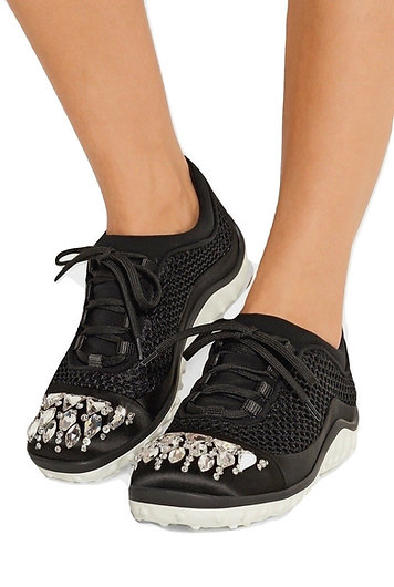 Authentic Miu Miu's black mesh sneakers SZ 36