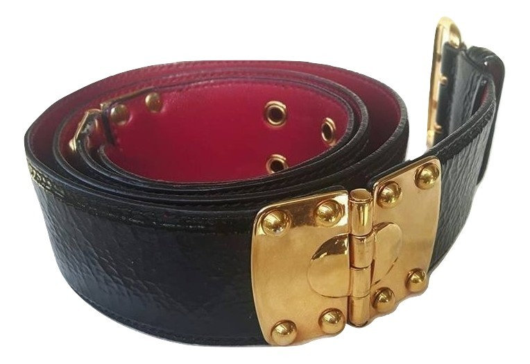 Authentic Miu Miu Black Leather Belt size 95. 