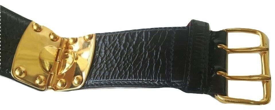 Authentic Miu Miu Black Leather Belt size 95. 