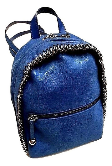 Authentic stella mccartney Falabella Mini blue Shaggy Deer Backpack