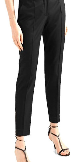 Authentic Stella Mccartney Black Wool Ankle Zip Pant SZ 44IT