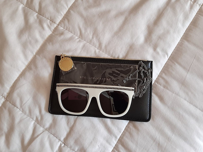 Authentic Stella Maccartney SC0043S White Chain Sunglasses