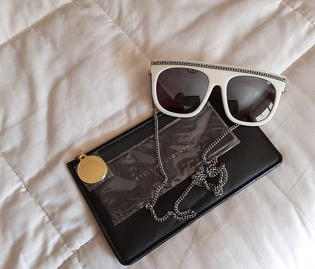 Authentic Stella Maccartney SC0043S White Chain Sunglasses