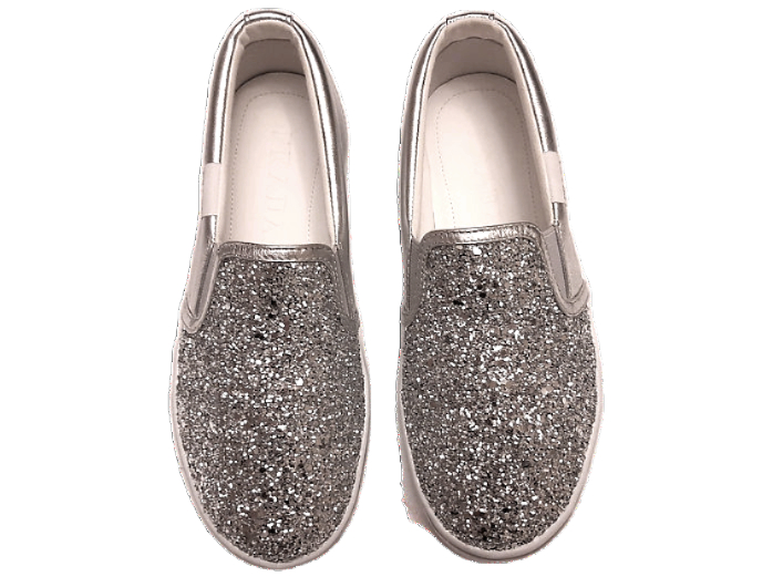 Authentic Prada Women's Silver Slip on SZ/37