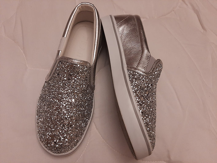 Authentic Prada Women's Silver Slip on SZ/37