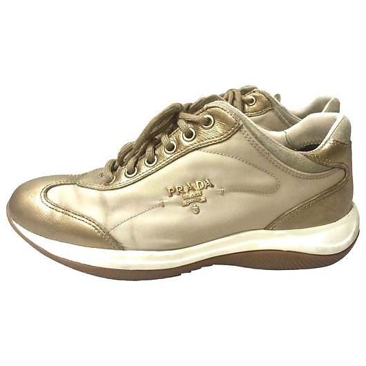 Authentic Prada women's shoes gold sz 36.5