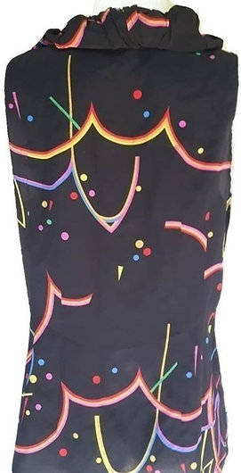 Authentic prada women black top blouse front buttons size 44 M