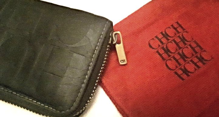 Authentic carolina herrera mini coin and cards wallet size small