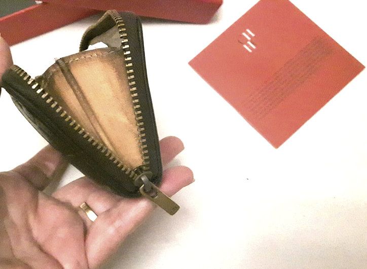 Authentic carolina herrera mini coin and cards wallet size small