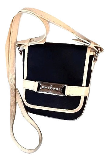 Authentic bvlgari black mini cross body bag