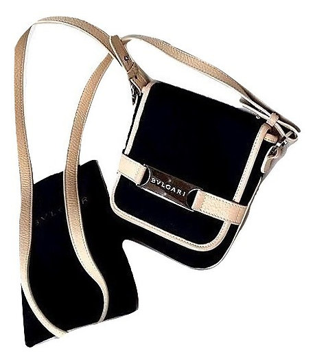 Authentic bvlgari black mini cross body bag